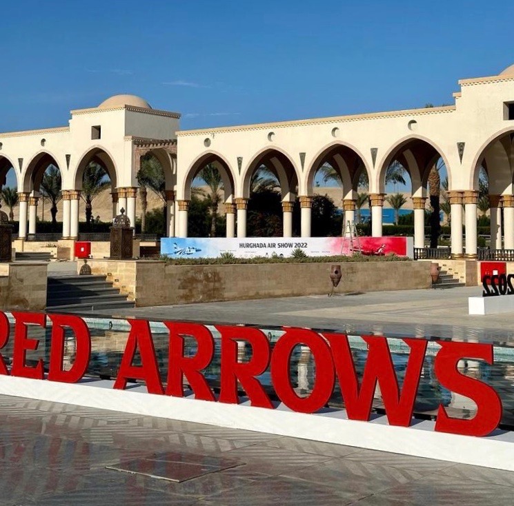 Red Arrows Flugshow in Sahl Hasheesh Ägypten
